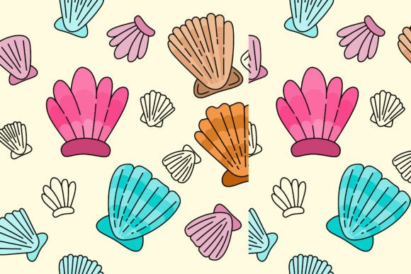 Download Tropical Sea Shell Doodle Art - Premium Bundle