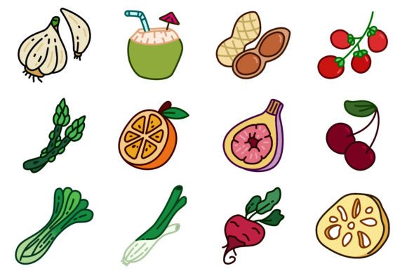 Download Line Style Colored Vegetable Icons - Premium Bundle