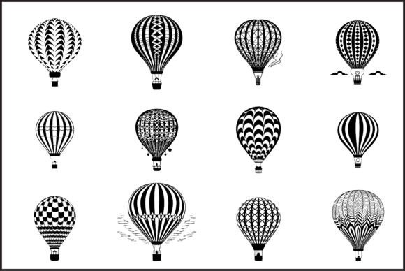 Download Hot Air Balloon Vector Silhouette - Balloon vector Collection