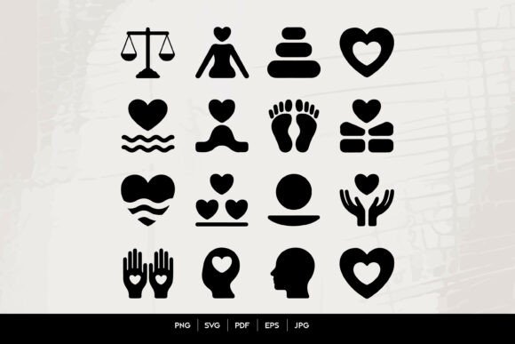 Download Self Care and Mindfulness Icons Set - Premium Resources