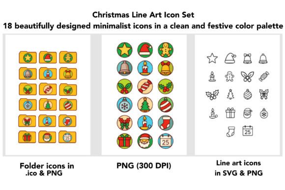 Download 18 Christmas Vector Icons SVG PNG EPS - Vector icons svg Collection