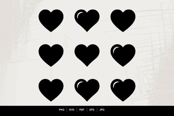Download Black Heart Icons Set - Premium Resources